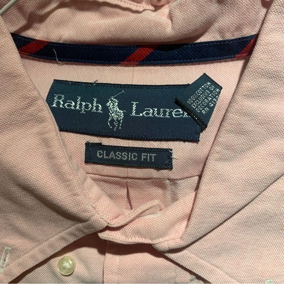 Men’s Ralph Lauren Classic Fit Dress Shirt Size L Color Salmon - Picture 4 of 6